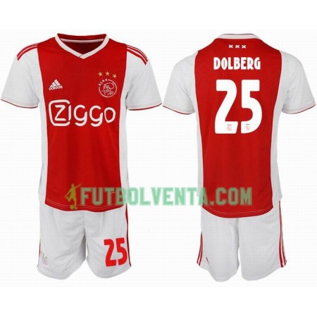 Camiseta de fútbol Ajax DOLBERG 25 Niño 1ª equipación 2018/2019